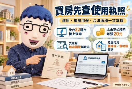 買房先查使用執照！全台22縣市都有線上查詢入口　建照、樓層用途、合法面積一次掌握