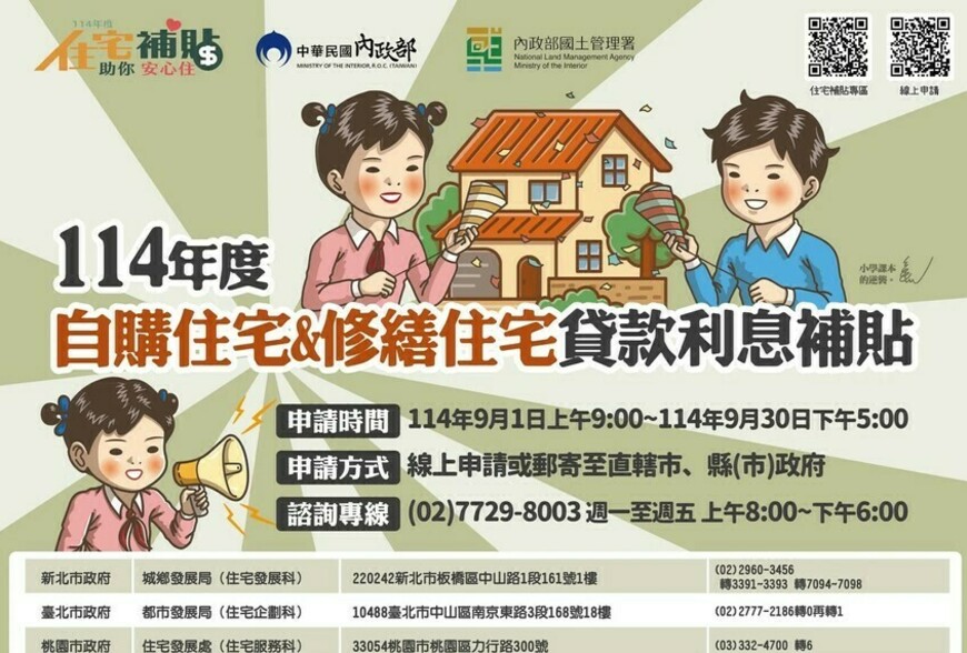 房貸負擔重？內政部「自購住宅貸款利息補貼」開放申請，最高可省250萬利息！