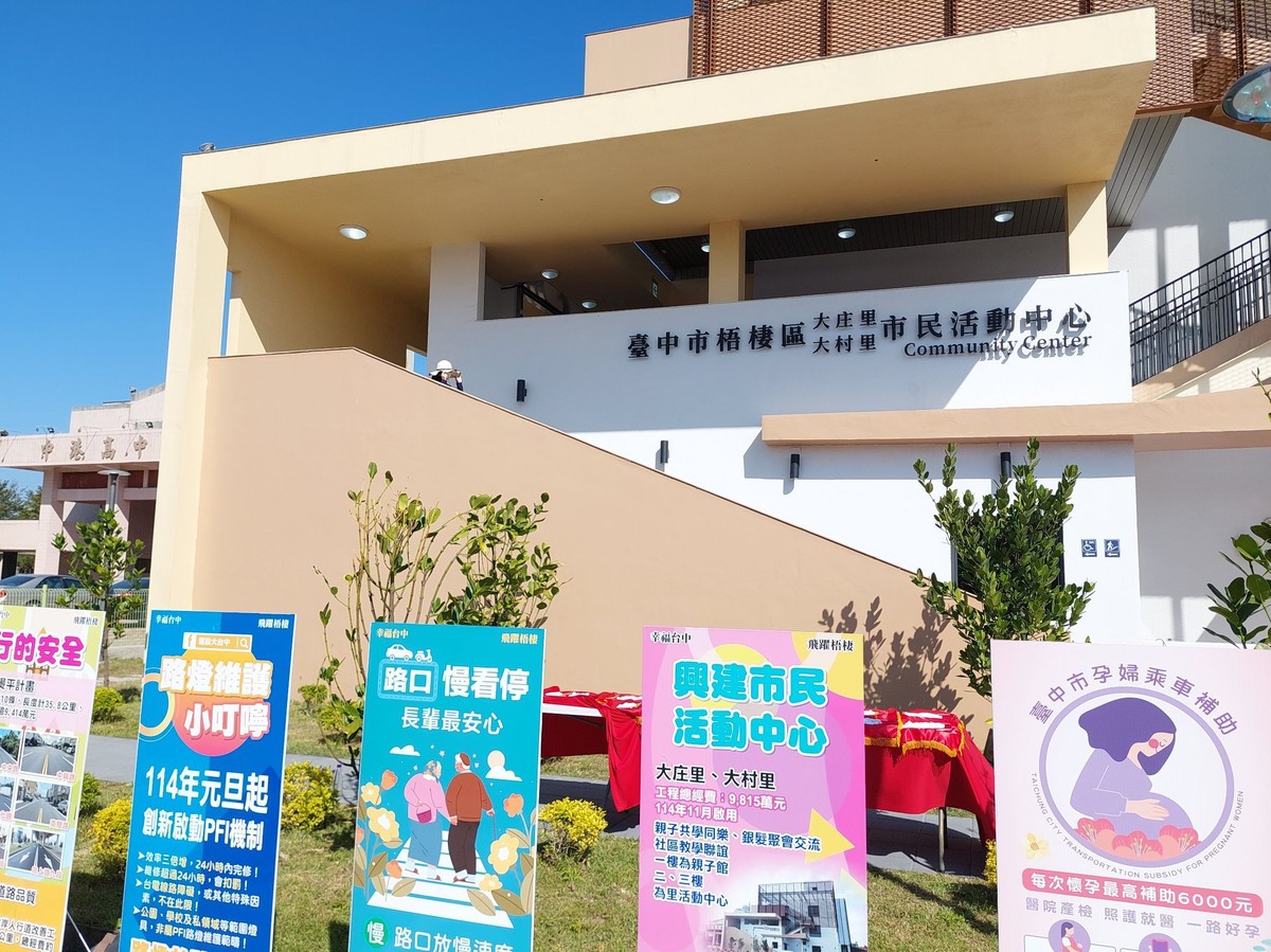 台中梧棲大庄里、大村里市民活動中心啟用　盧秀燕：打造老少咸宜社區據點