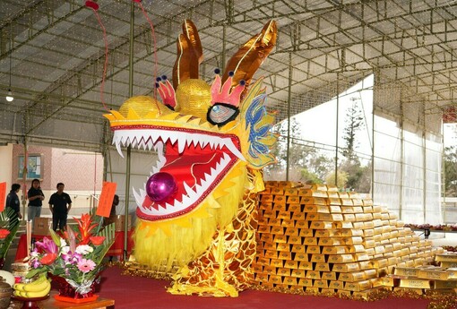 尖山顯濟殿「東山再起金磚龜」開光啟靈 植福祈安迎元宵