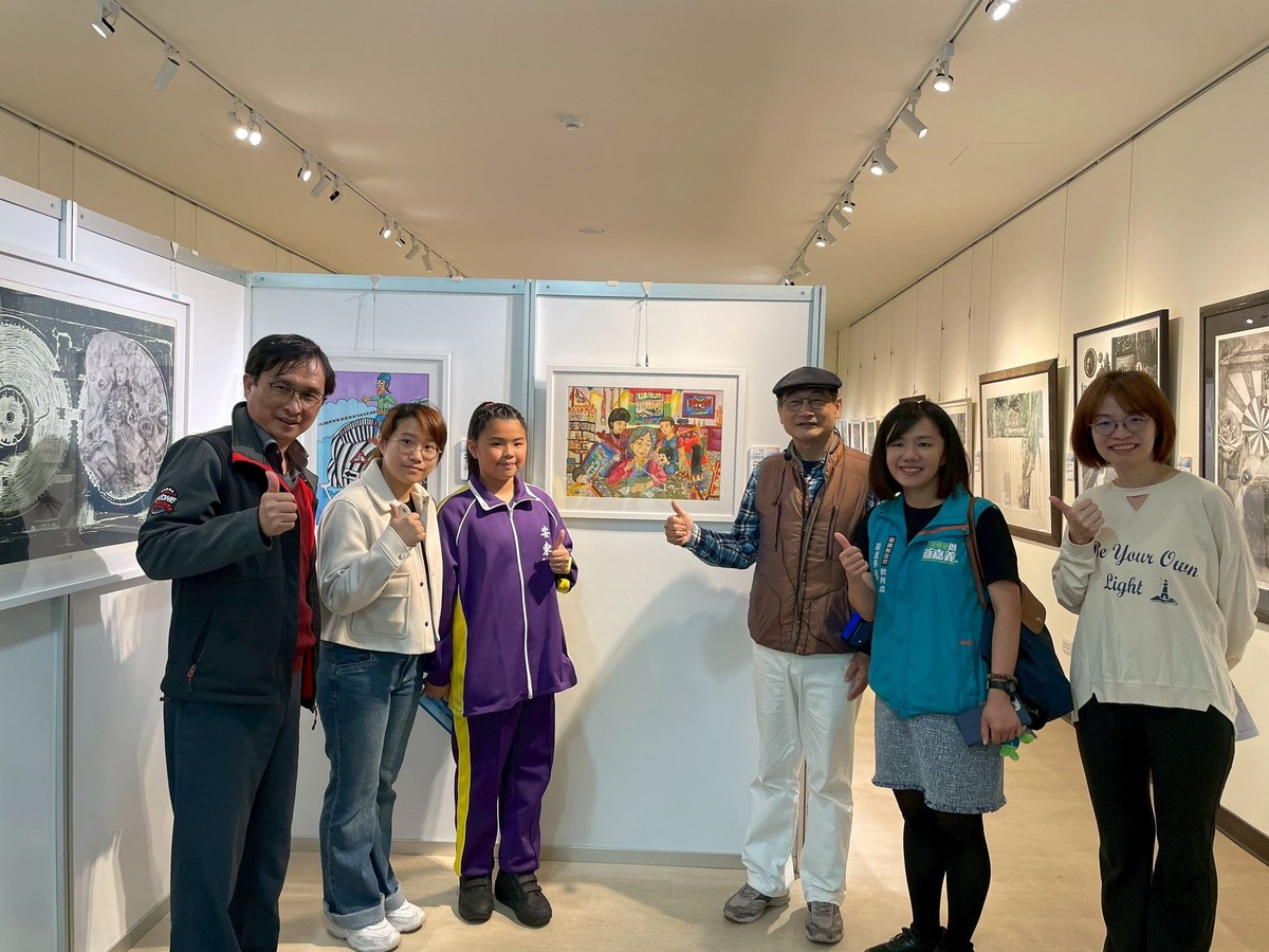 全國學生美術比賽特優作品 嘉義縣立圖書館展出