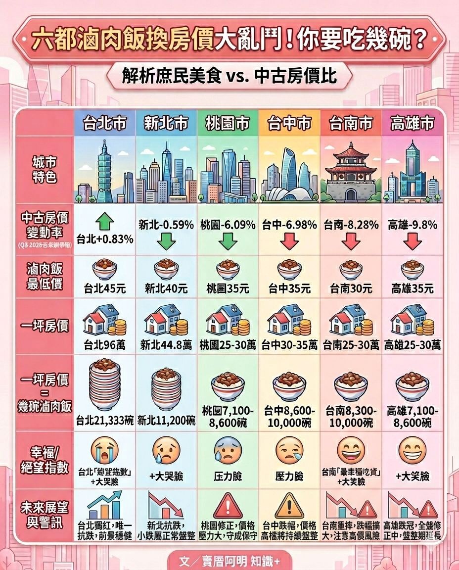 六都滷肉飯大亂鬥！一碗飯換一坪房，台南人要吃8千碗，台北人要吃2萬碗