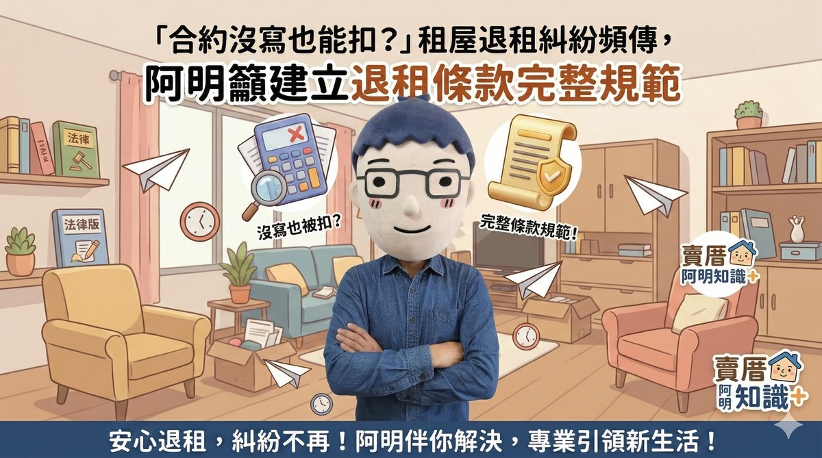 「合約沒寫也能扣？」租屋退租糾紛頻傳，阿明籲建立退租條款完整規範