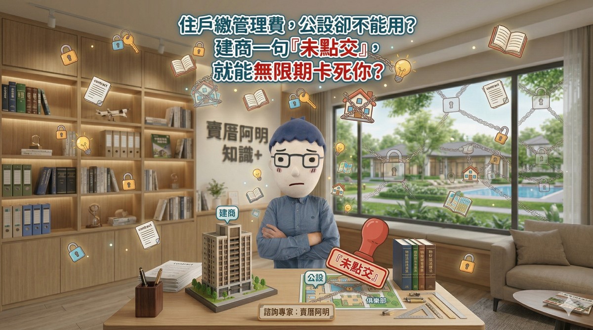 住戶繳管理費，公設卻不能用？建商一句『未點交』，就能無限期卡死你？