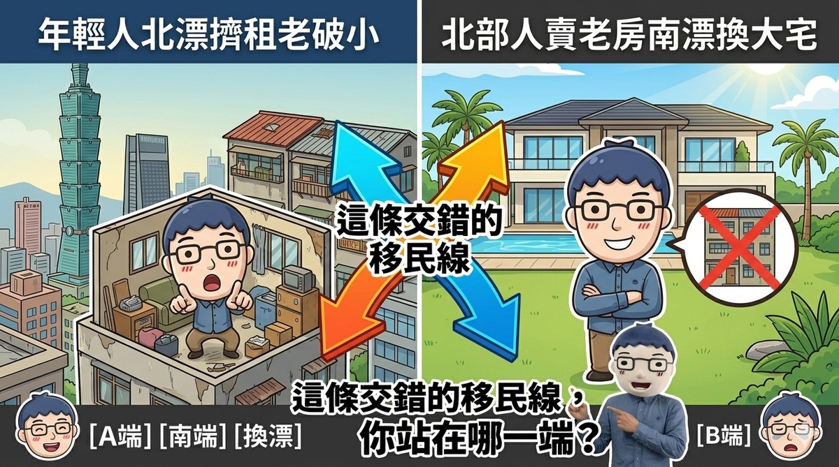 北部人賣老房南漂換大宅，年輕人北漂擠租老破小，這條交錯的移民線，你站在哪一端？
