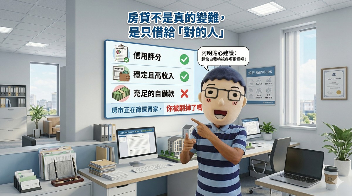 房貸不是真的變難，是只借給「對的人」房市正在篩選買家，你被刷掉了嗎？
