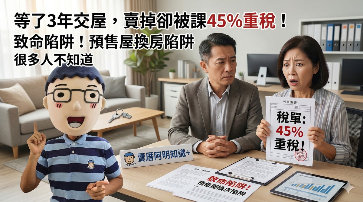 等了3年交屋，賣掉卻被課45%重稅！預售屋換房的致命陷阱，很多人不知道