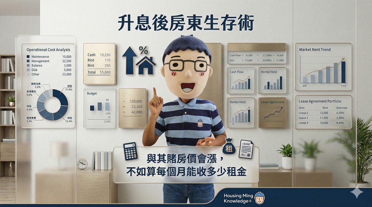 升息後房東生存術：與其賭房價會漲，不如算每個月能收多少租金