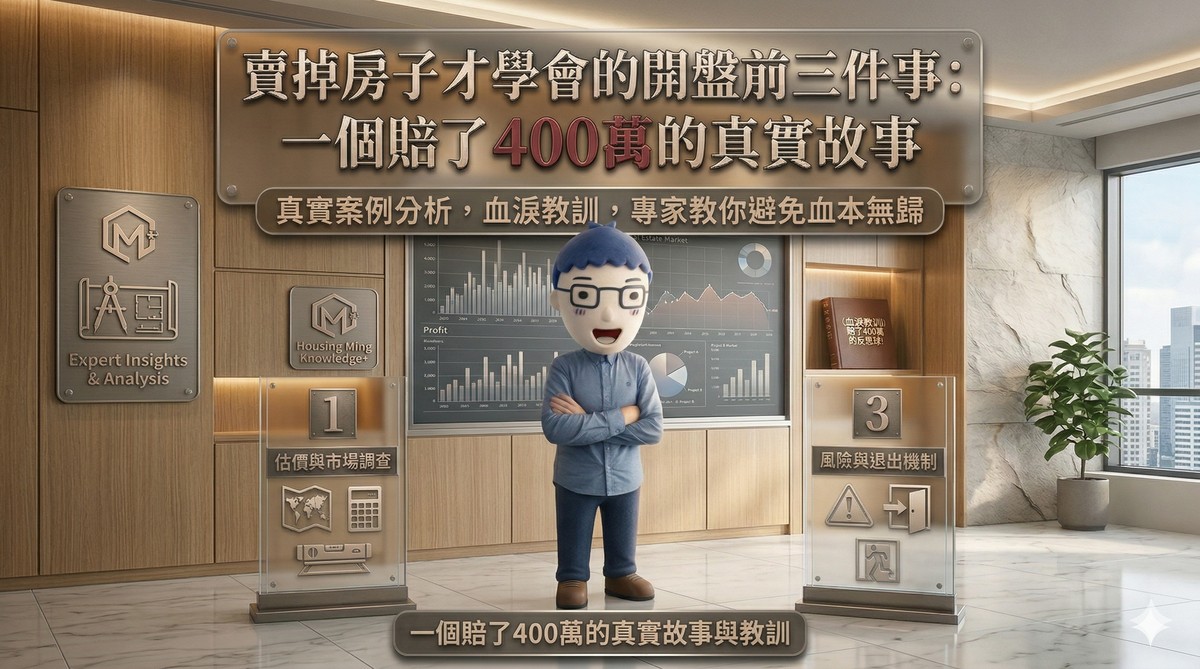 賣掉房子才學會的開盤前三件事：一個賠了400萬的真實故事