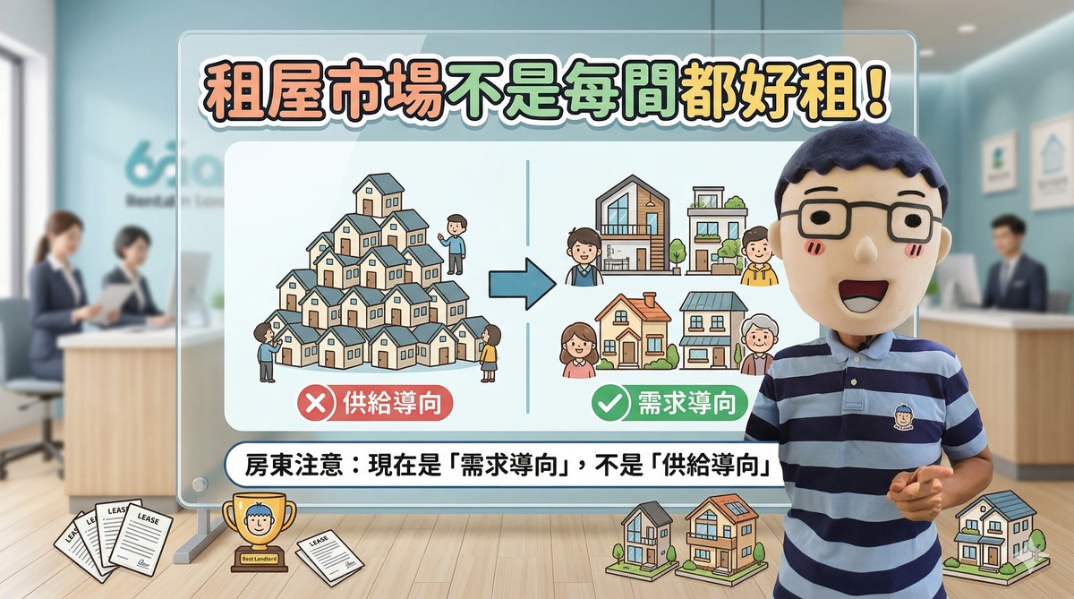 租屋市場不是每間都好租！房東注意：現在是「需求導向」，不是「供給導向」