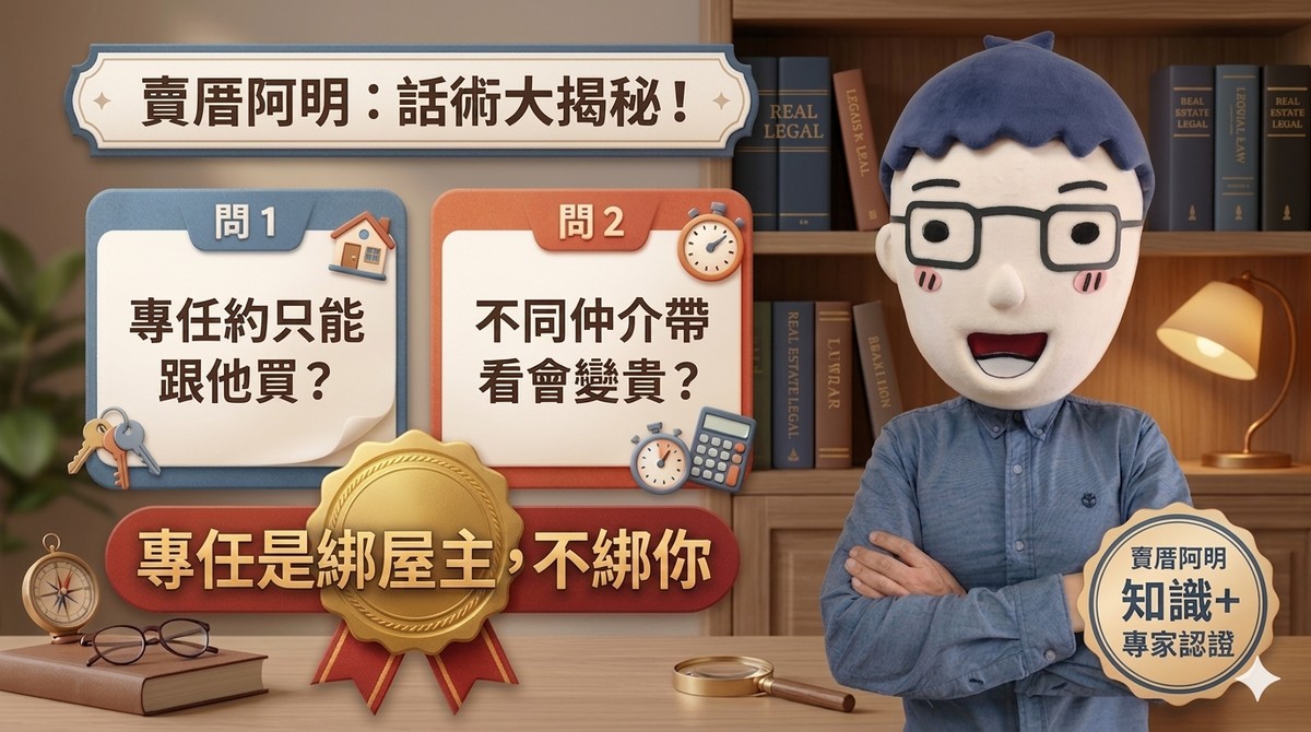 專任約只能跟他買？不同仲介帶看會變貴？專家：這不是規則，是話術！