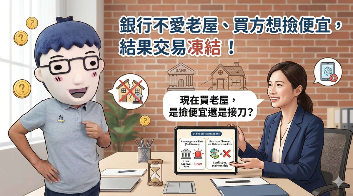 銀行不愛老屋、買方想撿便宜，結果交易凍結！現在買老屋，是撿便宜還是接刀？