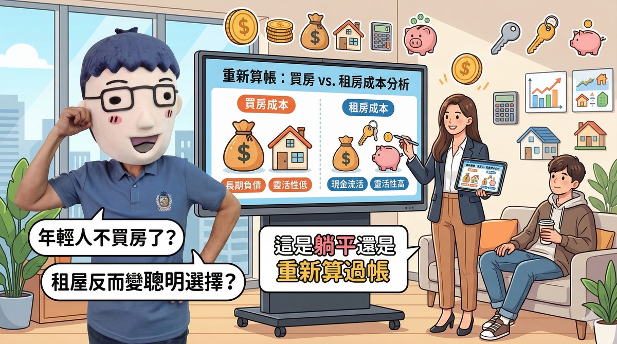 年輕人不買房了？租屋反而變聰明選擇？專家：這不是躺平，是重新算過帳