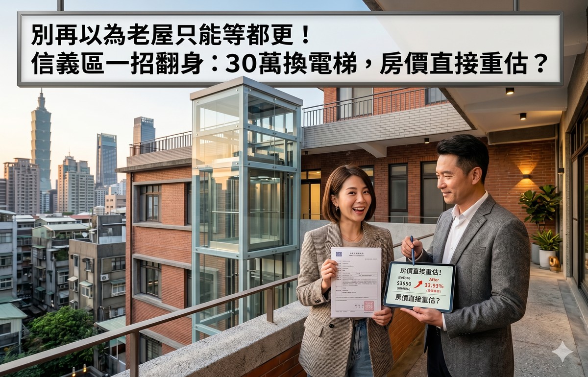 別再以為老屋只能等都更！信義區一招翻身：30萬換電梯，房價直接重估？