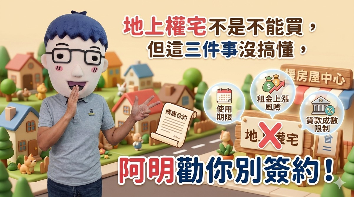 地上權宅不是不能買，但這三件事沒搞懂，阿明勸你別簽約！