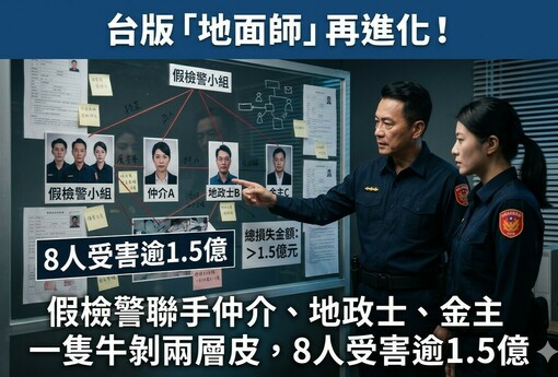 台版「地面師」再進化！假檢警聯手仲介、地政士、金主，一隻牛剝兩層皮，8人受害逾1.5億