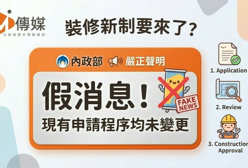 裝修新制要來了？內政部嚴正聲明：假消息！現有申請程序均未變更