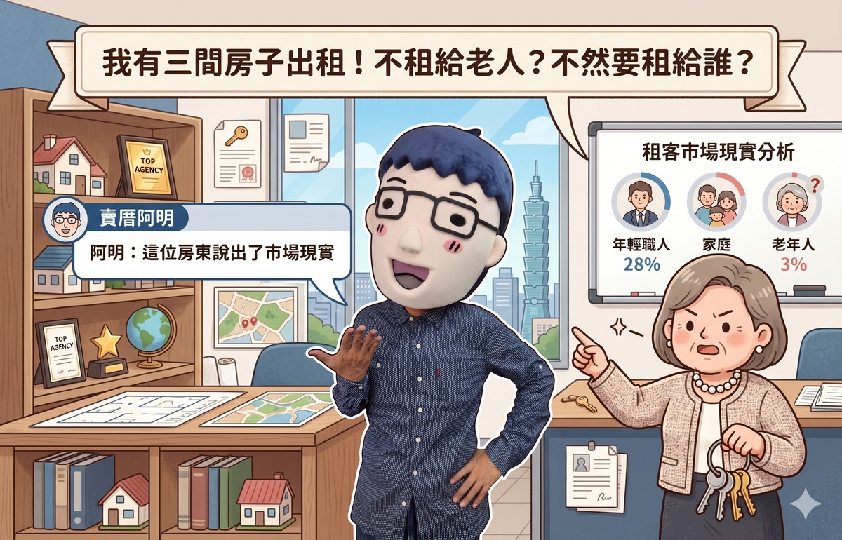 我有三間房子出租！不租給老人？不然要租給誰？