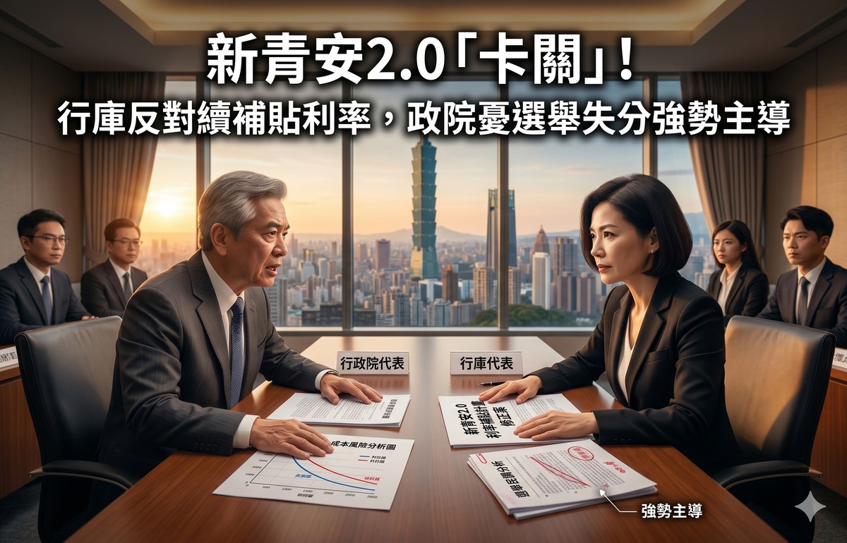 新青安2.0「卡關」！行庫反對續補貼利率，政院憂選舉失分強勢主導
