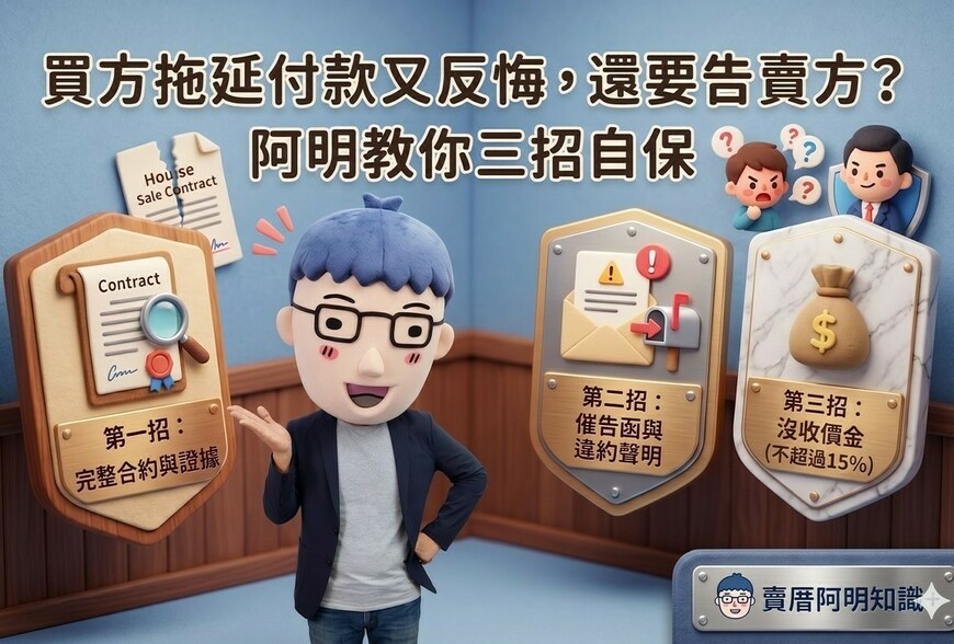 買方拖延付款又反悔，還要告賣方？阿明教你三招自保