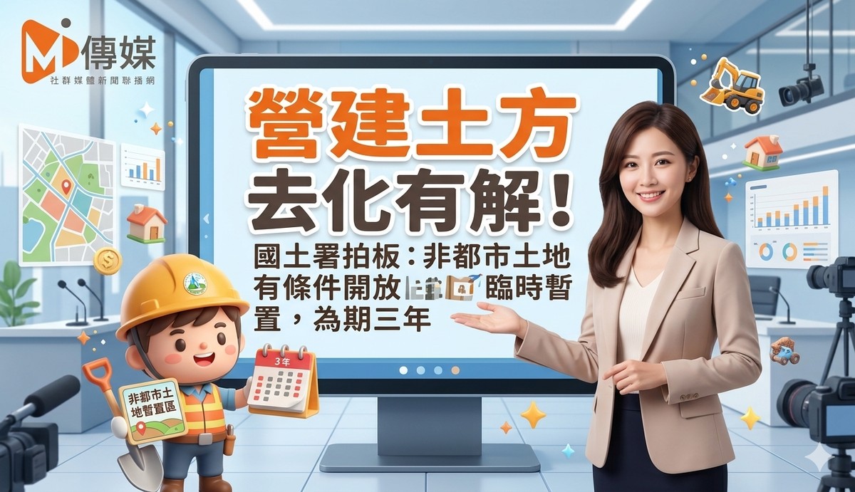 營建土方去化有解！國土署拍板：非都市土地有條件開放臨時暫置，為期三年