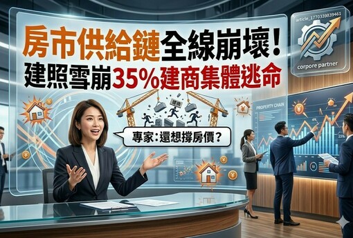 房市供給鏈全線崩壞！建照雪崩35%建商集體逃命，專家：還想撐房價？夢該醒了