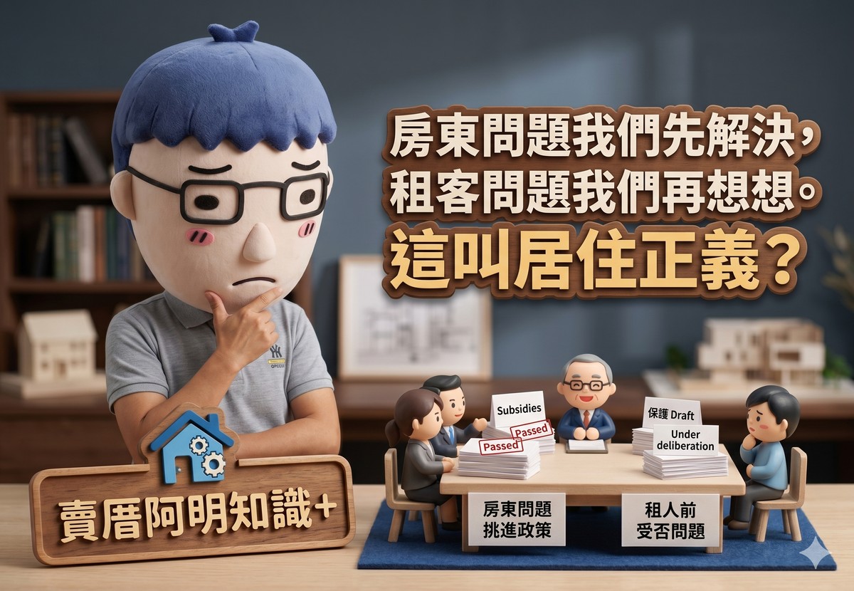 房東問題我們先解決，租客問題我們再想想。這叫居住正義？