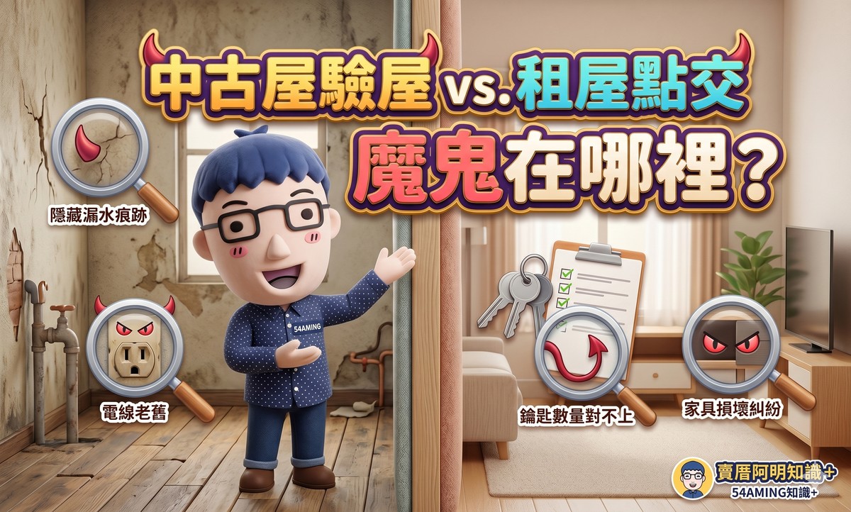 中古屋驗屋 vs. 租屋點交，魔鬼藏在哪裡？兩套檢查表一次看懂