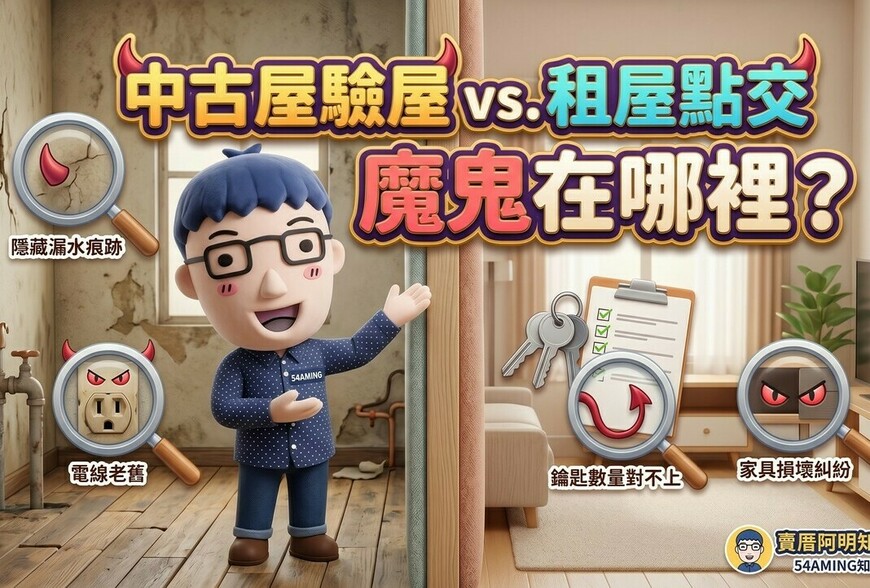 中古屋驗屋 vs. 租屋點交，魔鬼藏在哪裡？兩套檢查表一次看懂