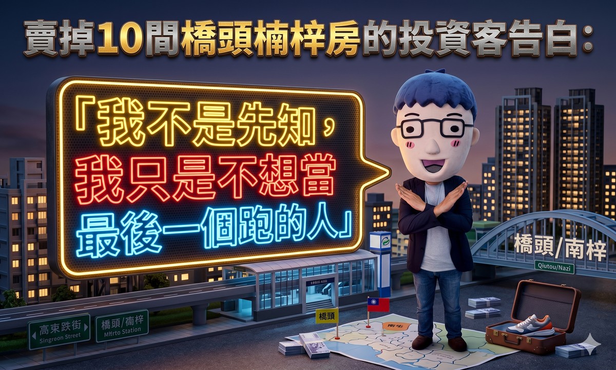 賣掉10間橋頭楠梓房的投資客告白：「我不是先知，我只是不想當最後一個跑的人」