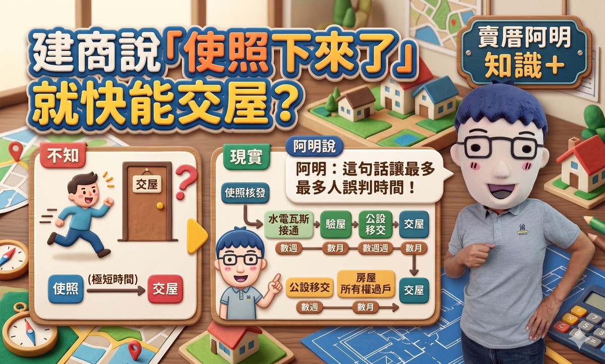 建商說「使照下來了」就快能交屋？專家揭穿：這句話讓最多人誤判時間！