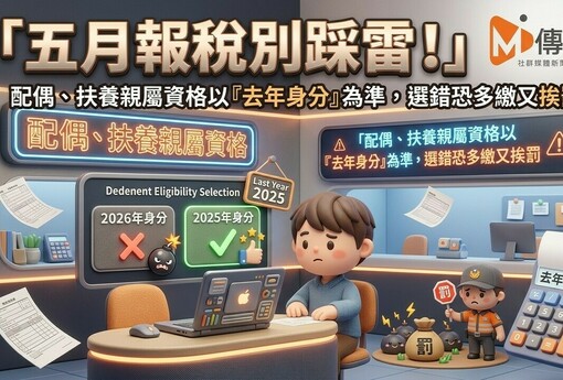 五月報稅別踩雷！配偶、扶養親屬資格以「去年身分」為準，選錯恐多繳又挨罰