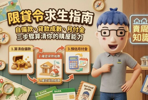央行限貸令下買方求生指南：自備款、貸款成數、月付金三步驟算清你的購屋能力