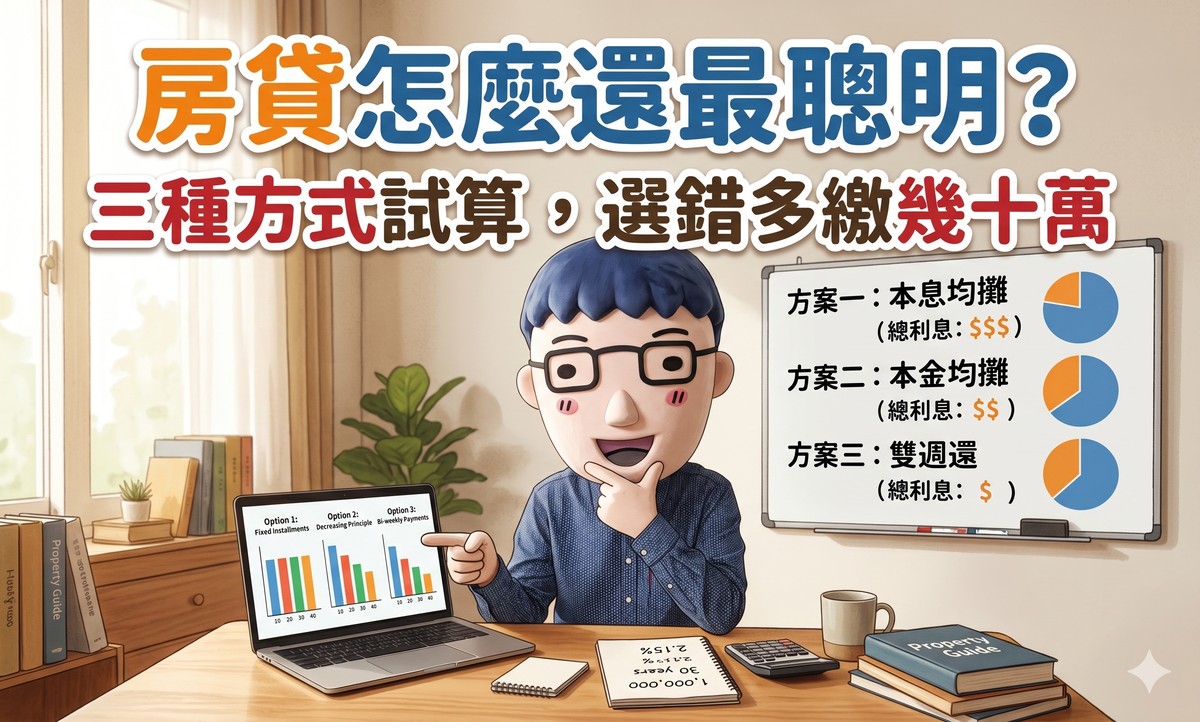 房貸800萬、利率2.5%怎麼還最聰明？三種方式試算，選錯多繳幾十萬