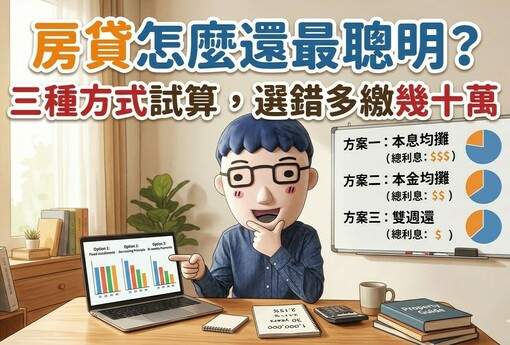 房貸800萬、利率2.5%怎麼還最聰明？三種方式試算，選錯多繳幾十萬
