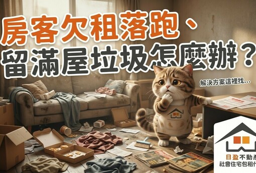 房客欠租落跑、留滿屋垃圾怎麼辦？小編教你「公證、催告、不擅動」三步自保，別讓房東變被告