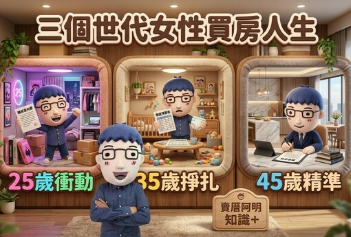 25歲衝動、35歲掙扎、45歲精準，三個世代女性買房，買的是完全不同的人生