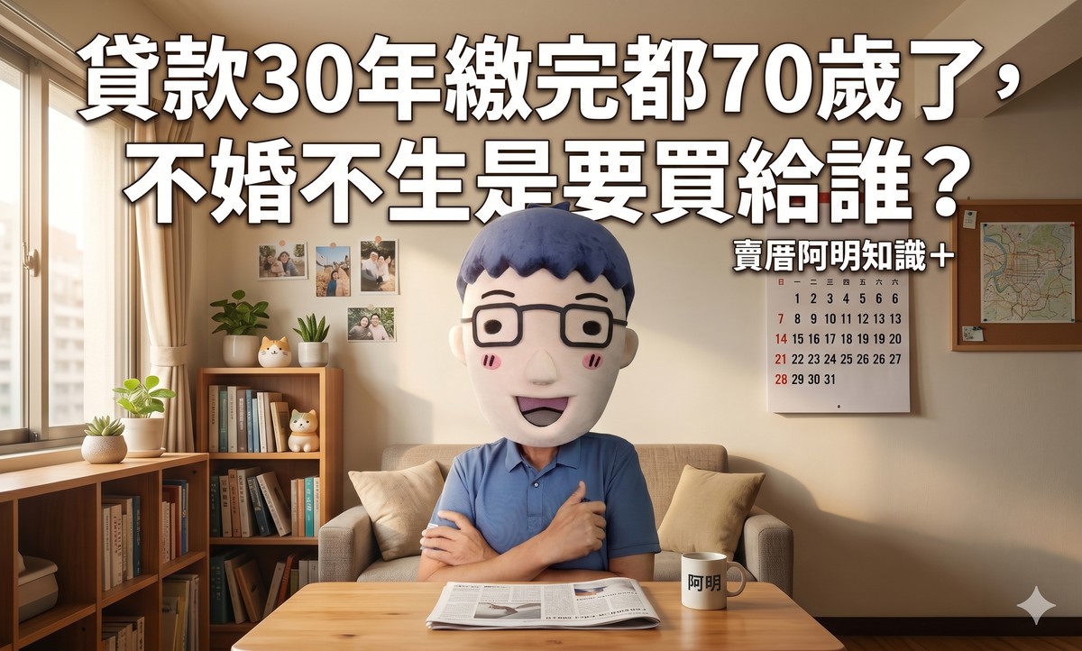 年近40被問怎麼不買房？網友：貸款30年繳完都70歲了，不婚不生是要買給誰？