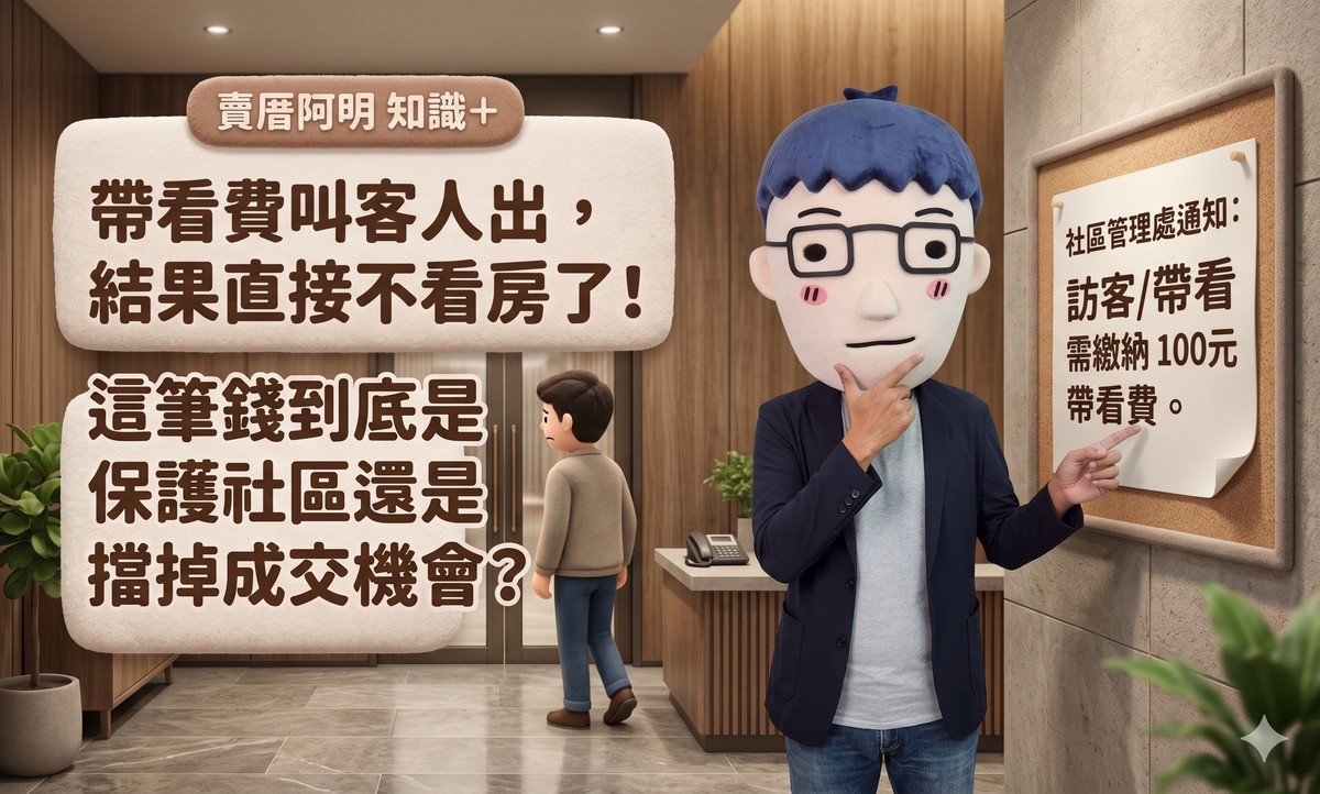 帶看費叫客人出，結果直接不看房了！這筆錢到底是保護社區還是擋掉成交機會？