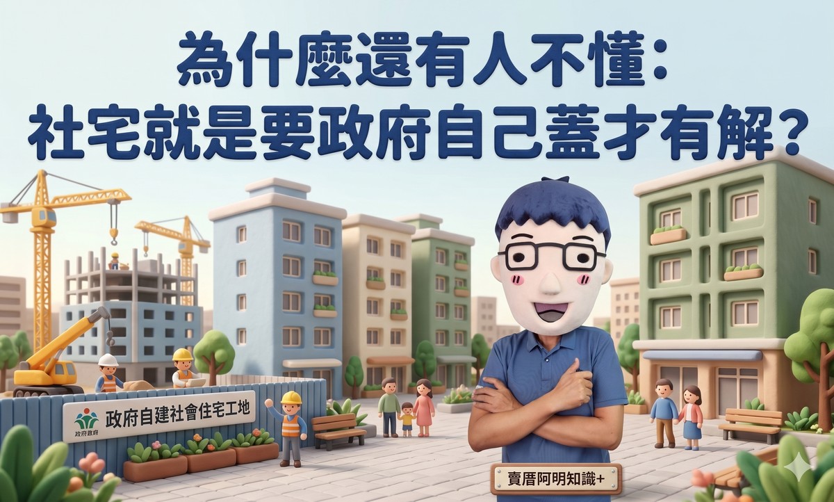 包租代管越推租金越高？為什麼還有人不懂：社宅就是要政府自己蓋才有解？