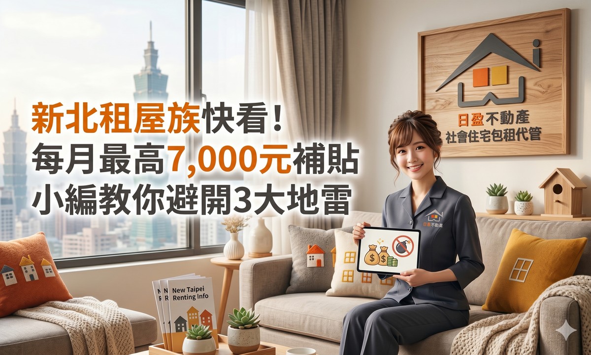 新北租屋族快看！每月最高7,000元補貼入袋 小編教你避開3大地雷