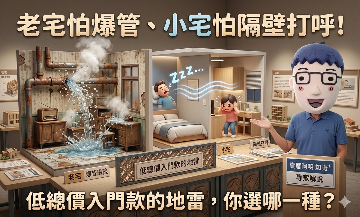 老宅怕爆管、小宅怕隔壁打呼！低總價入門款的地雷，你選哪一種？