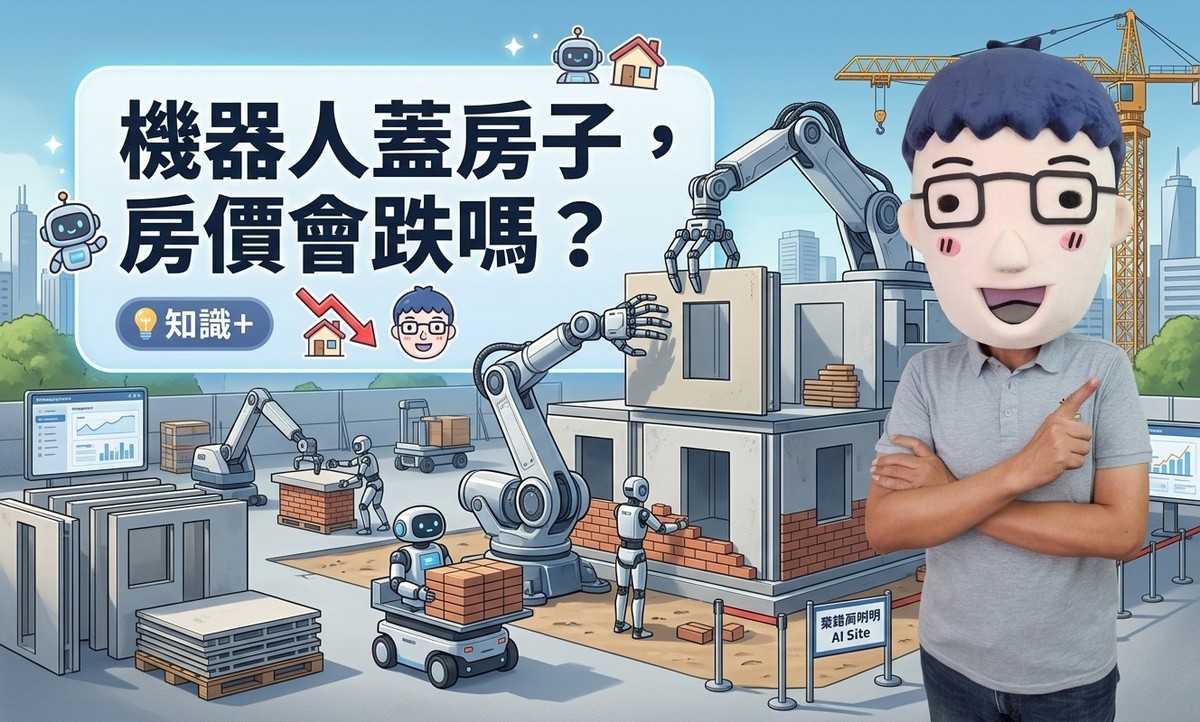 機器人蓋房子，房價會跌嗎？阿明：成本降三成，但你不一定買得到那個價