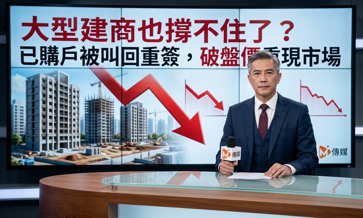 大型建商也撐不住了 ? 台中北屯開出降價第一槍，已購戶被叫回重簽，房價4字頭重現市場