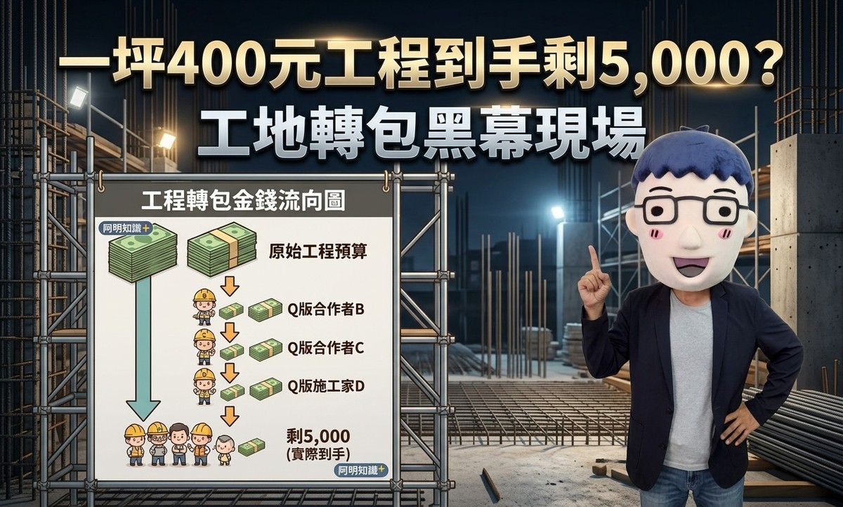 一坪400元工程到手剩5,000？工地轉包黑幕現場揭密