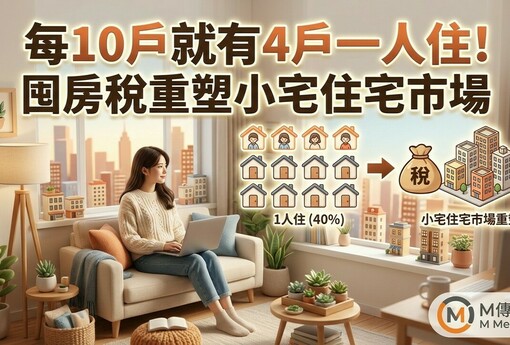 每10戶就有4戶一人住！囤房稅重塑小宅住宅市場