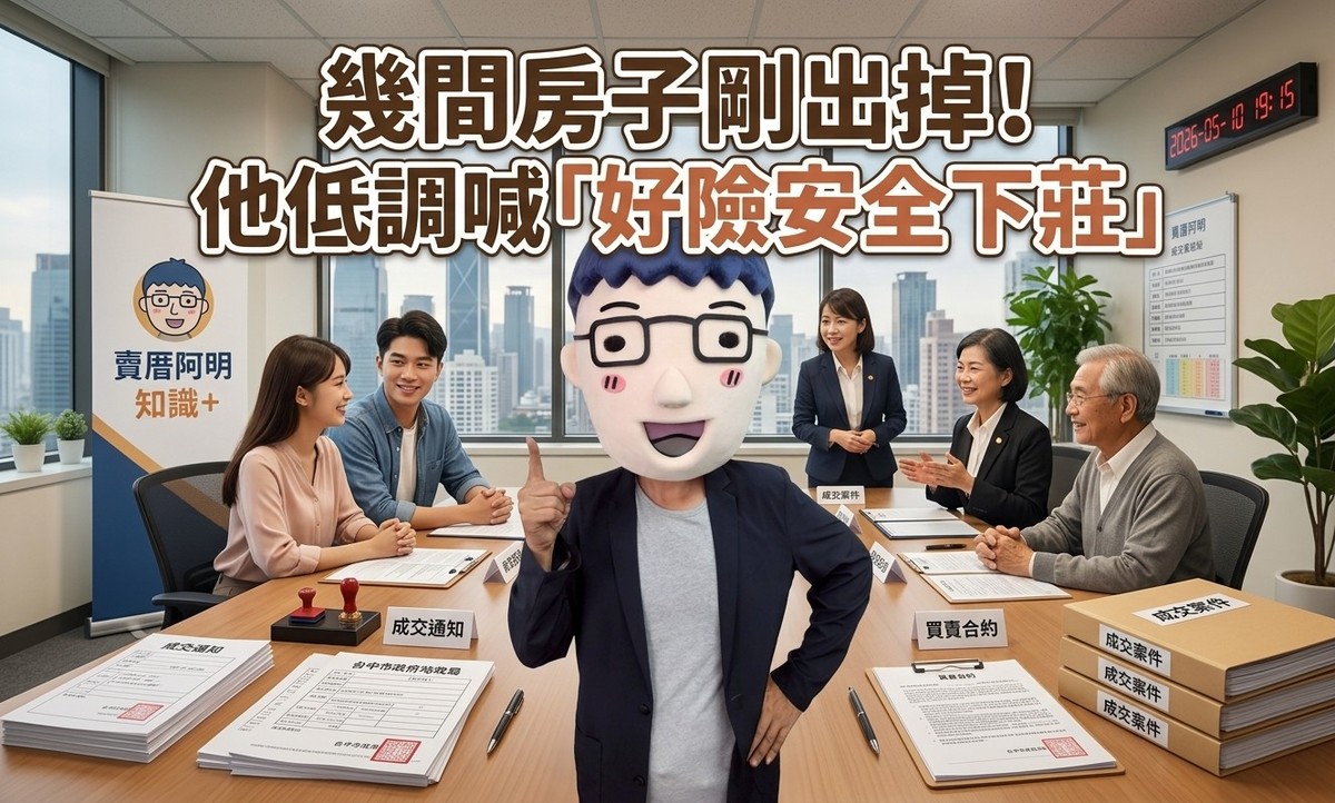 幾間房子剛出掉！他低調喊「好險安全下莊」 網友：這波房地產會比想像中更久