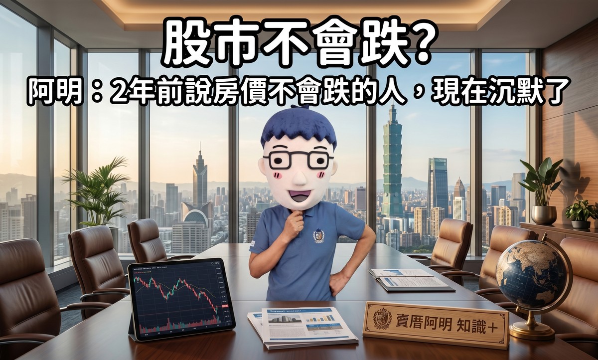 股市不會跌？阿明：2年前說房價不會跌的人，現在沉默了