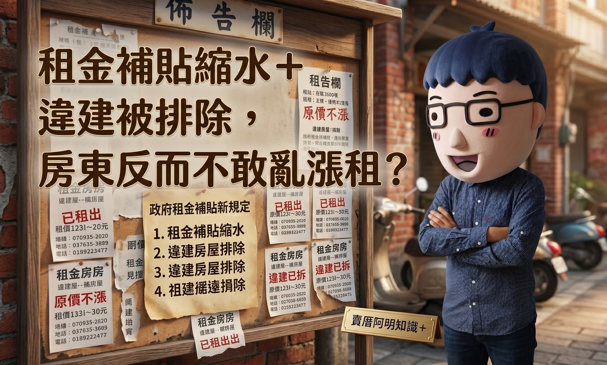 租金補貼縮水＋違建被排除，房東反而不敢亂漲租？