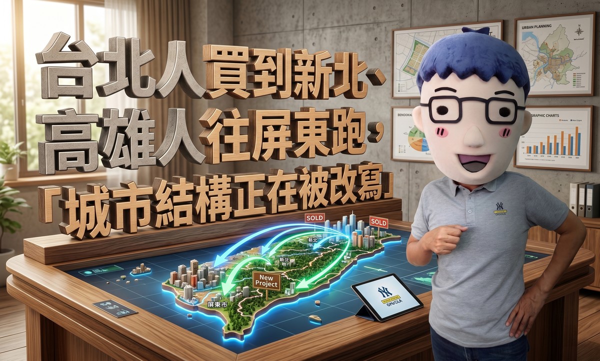 台北人買到新北、高雄人往屏東跑，不是買房升級，是「城市結構正在被改寫」